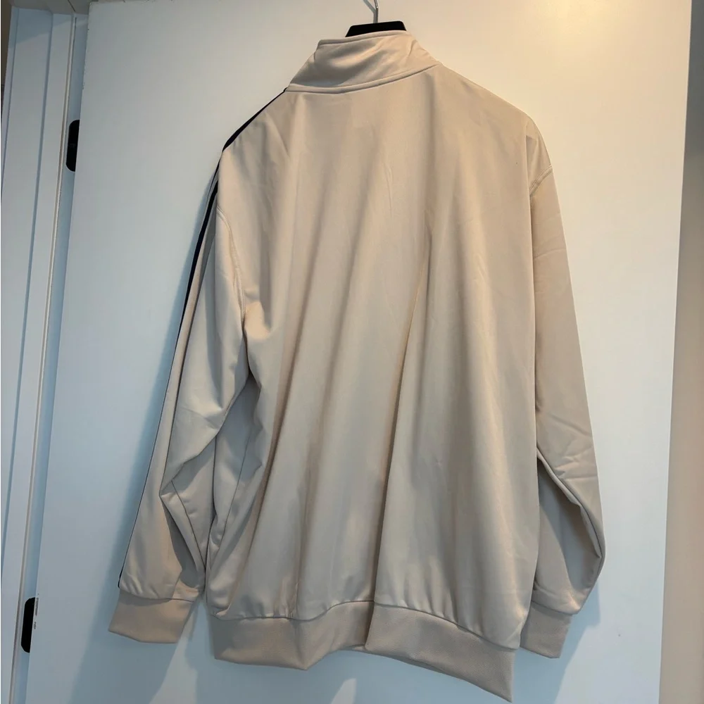 NWT adidas Cream and Black Track Jacket